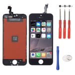 XcellentFixParts Replacement LCD Touch Screen for iPhone 5S (Black) Touch Display Digitizer Assembly with Repair Tool Kits and Protector Film