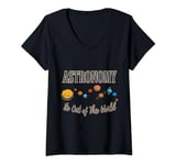 Womens Astronomy It's Out of This World,universe,star V-Neck T-Shirt
