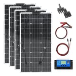 400W 12V Panneau Solaire Souple Kit 4pcs 100W 18V Monocristallin Photovoltaïque Panneaux,40A Contrôleur Solaire pour.[Z516]