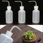 Trintion 3Pcs Safety Wash Bottle 250ml / 8.5oz Squeeze with Narrow Mouth Natural Squeeze Bottle Caps Plastic Washs Lab Supply Watering Bottle