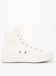 Converse Womens Lift Hi Top Trainers - White, White, Size 4, Women