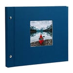 Goldbuch Album Photo Tendance, Bella Vista, 30 X 25 Cm, 40 Noires Pages avec Intercalaires En Verre, Extensibles, Bleu, 26975