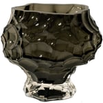 Hein Studio Canyon Medi- Clear Vase 18 cm, Røyk Smoke Glass