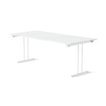 Fällbart bord Dinner Style, Storlek 180x80 cm, Bordsskiva Vit, Stativ Vit