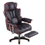 AJH High back office chair, Advanced Racing Style Gaming Chair With High Backrest And Rotatable Height Adjustment, With Lumbar Pillow And Pedals