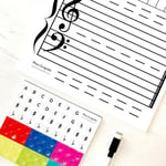 New Magnetic Dry Erase Board Note Reading Borad For Music Lessons Piano Teacher