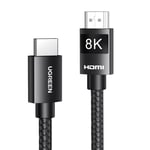 UGREEN 2.1 HDMI-kabel 8K 4K Flätad, 1m - Svart