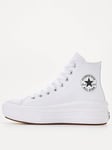 Converse Chuck Taylor All Star Move Leather, White, Size 4, Women