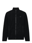 Zip Borg Fleece Tops Sweat-shirts & Hoodies Fleeces & Midlayers Black Fred Perry