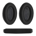 Set of 3 Headphone Earpads & Headband Foam Black for Bo-se QC35 QC35ll Headset