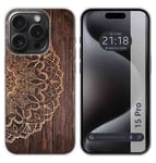 Housse En Silicone Compatible Avec L'IPhone 15 PRO (6.1) Design Bois 06 Dessins