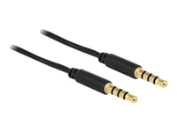 Delock - Headset-Kabel - 4-Poligt Minijack Hane Till 4-Poligt Minijack Hane - 3 M - Skärmad - Svart