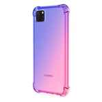 MISKQ case for Xiaomi Redmi 9C, Phone Cover Shockproof, Rreinforced Corner, Silicone soft anti-fall TPU mobile phone case(Blue/pink)