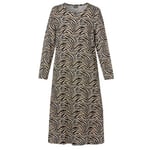 Trofe Zebra Long Sleeve Dress Flerfärgad bomull Large Dam