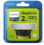 2 Genuine Philips OneBlades replacement Shaving Heads - QP220 One Blade New UK
