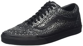 Vans Unisex Adults Old Skool Low-Top Sneakers, Black (Metallic Leopard Black/Black), 9 UK