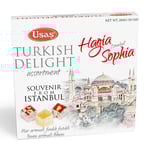 Turkish delight med smak av granatäpple och citron med pistagenötter och hasselnötter