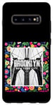 Galaxy S10+ Enjoy Cool Floral Brooklyn Bridge New York City USA Skyline Case