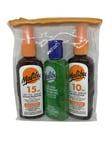 Malibu Travel Pack SPF15 & 10 Dry Oil Spray, Aloe Vera After Sun Gel,