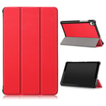 Lenovo Tab M8 tri-fold leather flip case - Red