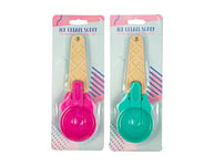 HOVUK® Ice Cream Scoop Large Handle w Large Scooping Bowl to Make Perfect Scoop (Set of 2 (Pink,Teal))