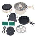 500W 1.6L Portable Electric Cooker US Plug With Foldable Handle Hot Pot Beige