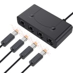 Qumox 4 Ports Adaptateur Manette Gamecube Pour Wii U /Pc Usb/ Super Smash Bros/ Nintendo Switch Modèle B