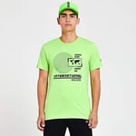 New Era Ne Graphic Tee Lgs T-Shirt à Manches Courtes M Vert (Pstl)
