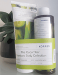 Korres The Cucumber Bamboo Body Collection Cleanser 250ml & Milk 200ml Hydrate