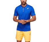 Asics Padel Polo M träningst-shirt Herr MONACO BLUE/ORANGE POP XL