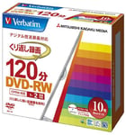 10 Verbatim Japan Blank DVD-RW DVD Discs 120min 4.7GB White label VHW12NP10V1