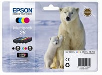 Genuine Epson 26 Polar Bear Multipack Ink Cartridge T26164010  FREE DELIVERY