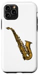 Coque pour iPhone 11 Pro Saxophone doré