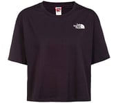 THE NORTH FACE Women's Cropped Simple Dome T-Shirt, Asphalt Grey-TNF Black, XXL