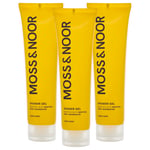 Moss & noor Noor After Workout Shower Gel Light Mint 3-pack