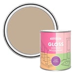 Rust-Oleum Brown Interior Wood Paint in Gloss Finish - Salted Caramel 750ml