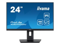 iiyama ProLite XUB2492QSU-B1 - LED-skärm - 24" (23,8" för visning) - 2560 x 1440 WQHD @ 100 Hz - IPS - 300 cd/m² - 1000:1 - 0,5 ms - HDMI, DisplayPor