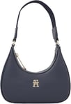 Tommy Hilfiger Women's TH Essential SC Shoulder Corp AW0AW16081 Hobo, Blue (Space Blue), OS