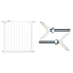 Munchkin Barrière de Sécurité Maxi-Secure (ouverture de 76 cm à 82 cm) + Kit de Fixation pour Escalier - Blanc