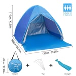 iFlymisi Pop-Up Tents, UV Resistant Good Ventilation Ultra Light 3 Persons Tents for Grassy Beach Outdoor Recreation