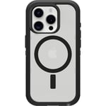 OtterBox Defender XT Coque pour iPhone 15 Pro avec MagSafe, Antichoc, anti-chute, robuste, supporte 5 x plus de chutes que la norme militaire, Transparent/Noir, Livré Sans Emballage