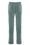Del Ray Classic Velour Pant Pocket - Chinois Green
