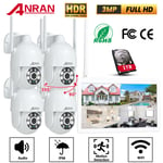 ANRAN Security Camera System WIFI Wireless 8CH NVR Home CCTV Audio 3MP Outdoor