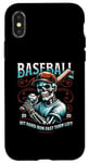 Coque pour iPhone X/XS Hit Hard Run Fast Baseball Heart Tee