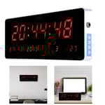 Digital LED-kalenderklocka med temperatur Väggklockor EU-kontakt 110-240V (Kalender Temperatur Vecka)