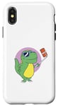 iPhone X/XS Dinosaur taking a selfie on a stick Case