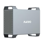 MAIWO K35282C USB-C 3.1 eksternt kabinett aluminium for 2x 35" SATA HDD med støtte for RAID