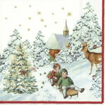 Villeroy & Boch Annual Christmas Snow paper 33 cm square 3 ply napkins 20 pack