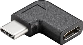 Goobay USB-C-adapter, hane till hona, vinklad 90°, svart