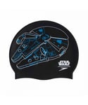 Speedo Star Wars Millenium Falcon Slogan Print Black/Blue Swim Cap 8 08385D675 - One Size